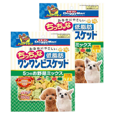 DoggyMan 多格漫 犬用低脂五蔬果消臭餅乾, 160g, 2包, 五蔬果