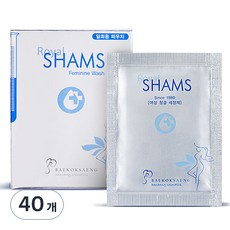 백옥생 로얄 샴스 여성청결제 파우치, 5ml, 40개