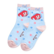 oneder 旺達 迪士尼公主系列童襪-愛樂兒 15-18cm 兒童襪 女童襪 卡通襪, 1入, 15-18