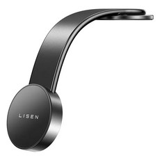 LISEN 李森 摺疊 MagSafe 磁吸車載支架 新版，車型不限，N52超強釹磁鐵，穩固不掉，加倍磁力, 黑色