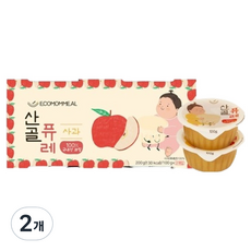 산골이유식 유아용 산골퓨레 2p, 2개, 200g, 사과맛