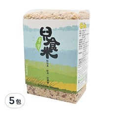 Chila 兒食樂 兒食米 三合一, 營養紅米胚芽藜麥綜合米 粒粒Q彈飽滿, 胚芽米 + 有機紅藜麥 + 紅米, 500g, 5包