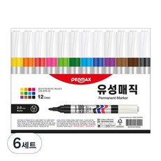 PENMAX 油性麥克筆 12色組, 混色, 6套
