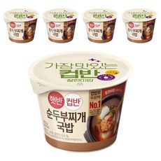 햇반컵반 순두부찌개국밥, 173g, 5개