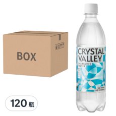 金車 CRYSTAL VALLEY 礦沛 氣泡水585ml*120瓶 (箱購) 無糖零卡 原味氣泡飲, 585ml