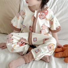 愛北鼻 夏季無痕短袖防踢被, 可愛卡通圖案，柔軟親膚材質，寶寶舒適睡眠, 1入