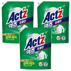액츠 퍼펙트 딥클린 액상세제 리필, 2.2L, 3개