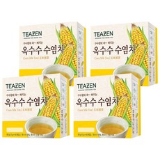 TEAZEN 茶禪 玉米鬚茶, 無咖啡因, 81%玉米, 40茶包, 生津止渴, 1.5g, 40包, 4盒