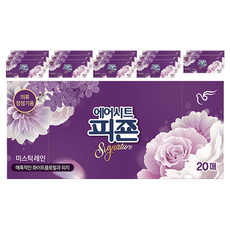 피죤 스타일러 에어드레서 의류관리 시트 섬유유연제 미스틱레인 본품, 20개입, 15개