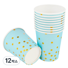 컨페티 파티컵 블루 240ml, 120개 12박스
