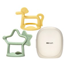 MOYUUM 造型手腕固齒器2入組 附收納盒, 固齒器2入, 綠色星星+黃色小馬, 1組