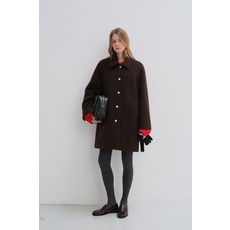 던스트 BOUCLE WOOL HALF COAT UDCO4D226