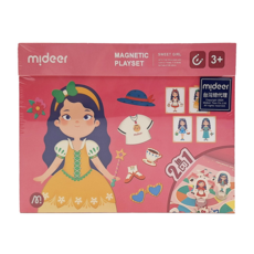 mideer 二合一遊戲磁鐵書 3歲以上, 變裝舞會, 1盒