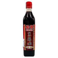 松鼎 北港黑蔴油500ml，正宗台灣北港黑麻油，古法冷壓榨取，香醇濃郁，滋補養生, 500ml, 1瓶