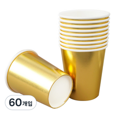 메탈릭 파티컵 골드 240ml, 60개