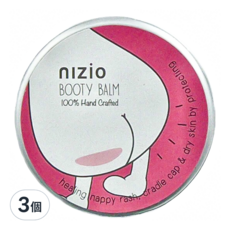 nIZio 俏屁屁舒緩膏, 100%手工製作, 天然護膚膏, 75g, 25ml, 3個