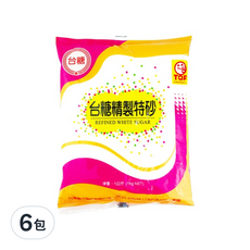 台糖 精製特砂, 1公斤 (1kg NET), 6包