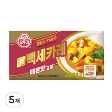 오뚜기 백세카레 고형 매운맛, 200g, 5개