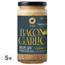 청정원 베이컨 앤 갈릭 까르보나라 파스타소스, 350g, 5개