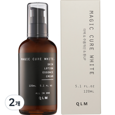 큘라M 남성용 매직 큐어 화이트 올인원, 120ml, 2개