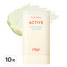 오브제 액티브 스웨트프루프 선스틱 SPF50+ PA++++, 18g, 10개