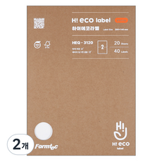 폼텍 하이에코 물류관리용 라벨지 HEQ-3120, 2칸, 40개 2칸, 40개