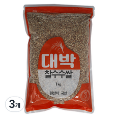 대박 국내산 찰수수쌀, 1kg, 3개