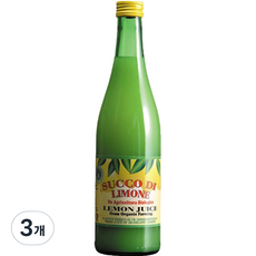 유로푸드 유기농 레몬쥬스, 500ml, 3개
