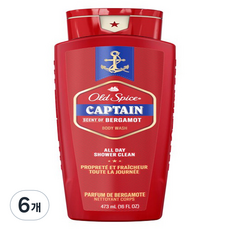 올드스파이스 캡틴 센트 오브 베르가못 바디워시 캡틴향, 473ml, 6개