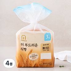 델리팜 더 부드러운 식빵 3입, 190g, 4봉