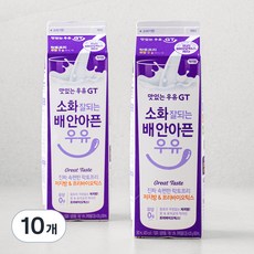 맛있는우유GT 소화 잘되는 배 안아픈 우유, 900ml, 10개