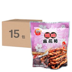 福味 手工麻花捲, 原味黑糖口味, 75g, 15包