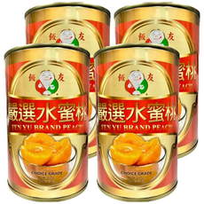 飯友嚴選水蜜桃 (Choice Grade), 淨重425g, 固形量230g, 425g, 4罐