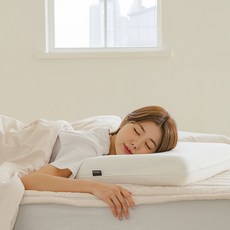 Homuro Sleepwell 隱藏芯記憶海綿頸椎枕, 1個, 藍色+乳白色