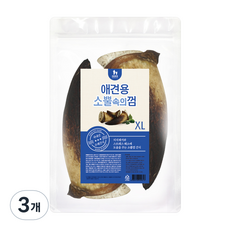 웁스 소뿔속의 껌 강아지 간식 XL 2p, 소뿔맛, 3개 - 흑염소뿔