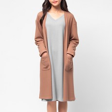 CARET Cozy Snit 女款針織外套 - Cozy Lounge Wear, 秋冬季休閒服裝, Free Size, 摩卡棕色