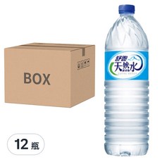 舒跑天然水，1500毫升 x 12瓶，來自中央山脈的純淨好水, 1.5L