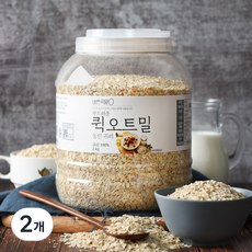 바른곡물 부드러운 퀵오트밀, 2kg, 2개