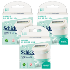 Schick 舒適牌 舒芙仕女除毛刀片 敏感肌 蘆薈&玫瑰香氛, 3入, 3盒