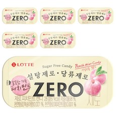 LOTTE 樂天 ZERO Zero無糖薄荷錠 桃子風味, 6盒, 28g
