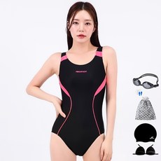 아쿠아티카 여성용 원피스 수영복 + 일반용수경 6종세트