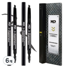 미프 눈썹엔딩 남성용 아이브로우 펜슬, 놈 그레이, 6개