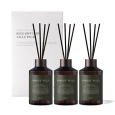 에이센트 실속형 디퓨저 + 우드스틱 5p, 포레스트워크, 200ml, 3개