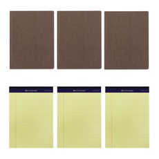  스탠다드 패드폴리오 + 리갈패드 랜덤발송 세트 B5, 베이지, 3세트 