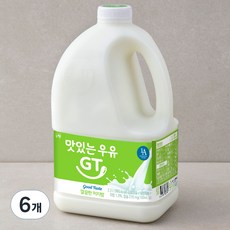 남양 맛있는우유 GT 깔끔한 저지방, 2.3L, 6개
