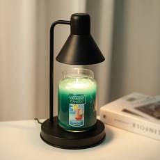 the Sweet 香氛蠟燭融蠟燈 黑色+Yankee Candle香氛蠟燭 L號+燈泡 2入 隨機出貨, Bahama Breeze, 黑色
