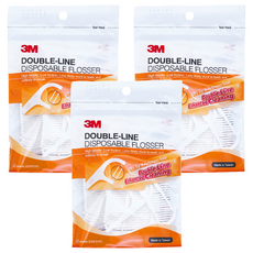 3M 雙線細滑牙線棒, 42支, 3包