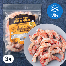 프리미엄 자연산 붉은 생 새우살 (냉동), 300g, 3개