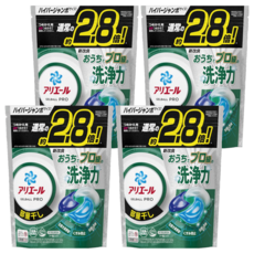 ARIEL Pro 4D立體洗衣膠球補充包 綠色室內曬衣, 31顆, 4袋