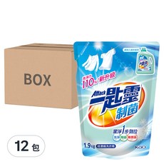 Attack 一匙靈 台灣公司貨 制菌超濃縮洗衣精 補充包, 1.9kg, 12包